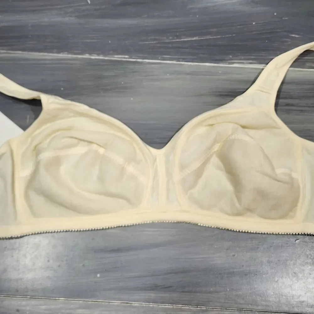 Dominique Isabelle Everyday‎ Wire-Free Cotton Lined Bra 34B Champagne